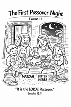Passover Coloring Pages for Kids | Bible Exodus Activity (Digital Download)