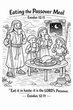 Passover Coloring Pages for Kids | Bible Exodus Activity (Digital Download)