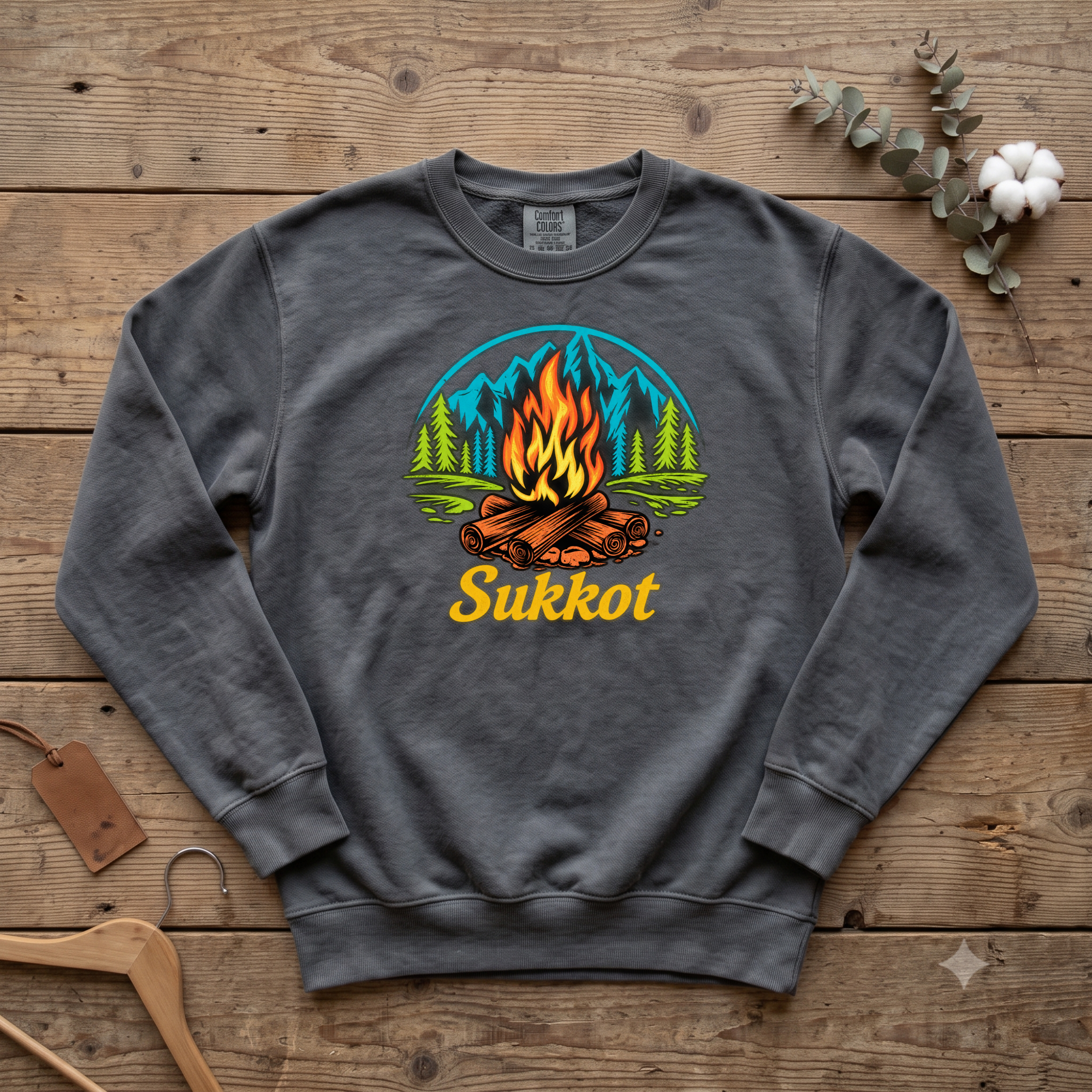 Sukkot Campfire Sweatshirt | Feast of Tabernacles Camping Crewneck