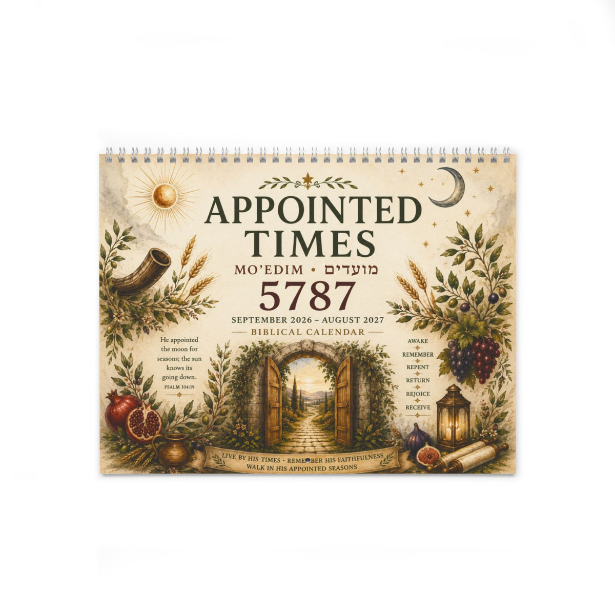 Front cover of the Appointed Times 5787 Mo'edim biblical calendar, September 2026 to August 2027