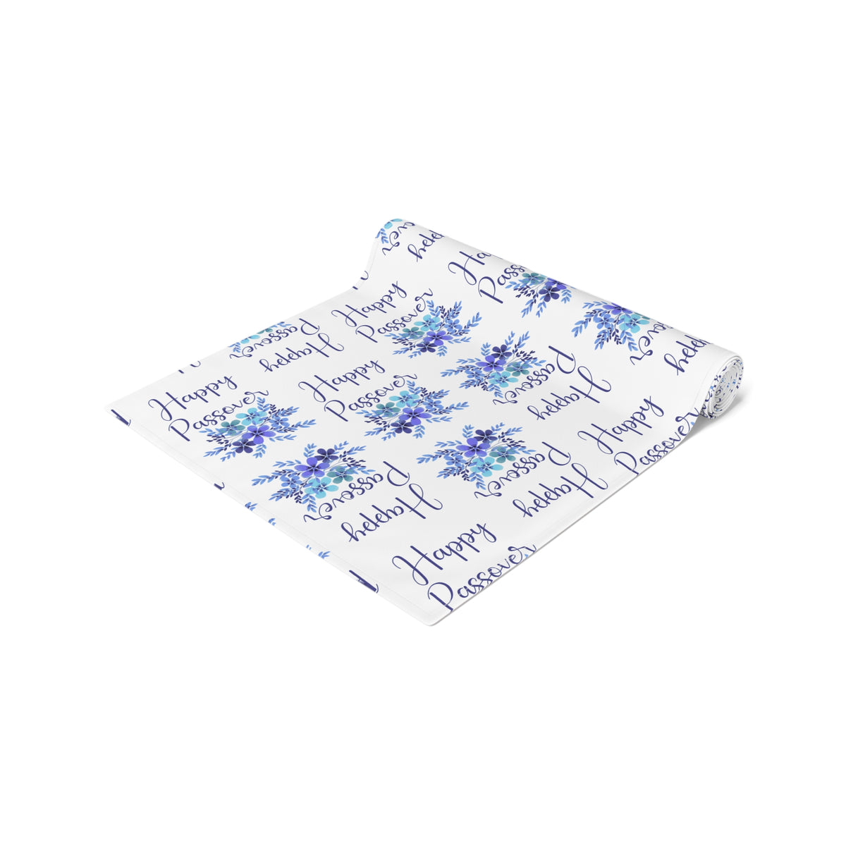 Happy Passover floral table runner alternate angle