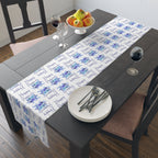 Happy Passover floral table runner lifestyle setting