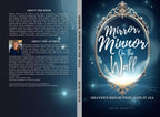 Full wrap cover of Mirror, Mirror On the Wall showing the back cover text, author photo, spine and front cover