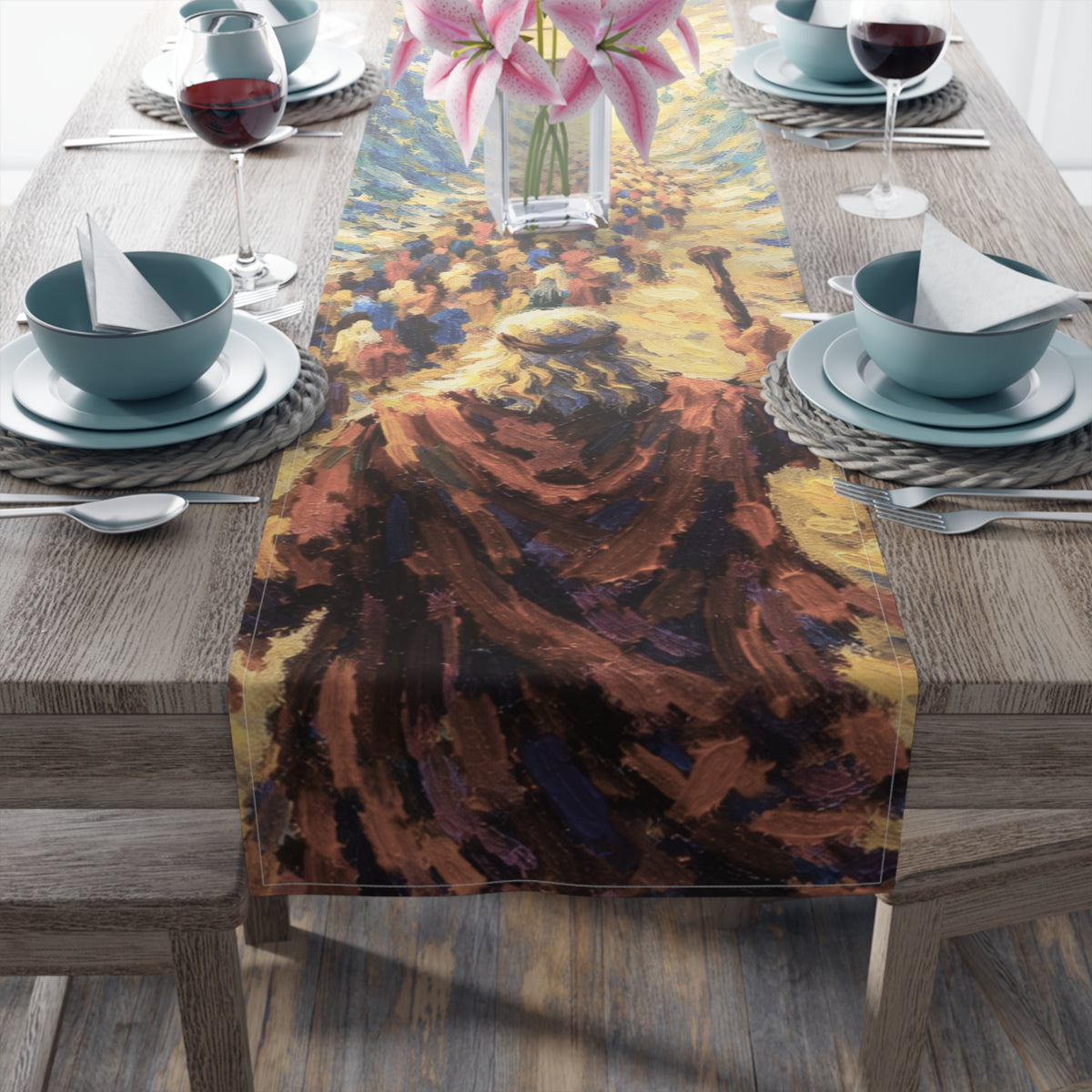Passover Exodus table runner full length view