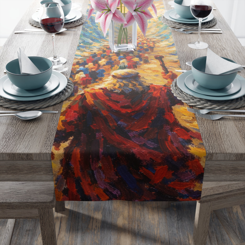 Passover Exodus table runner Pesach Hebrew lettering