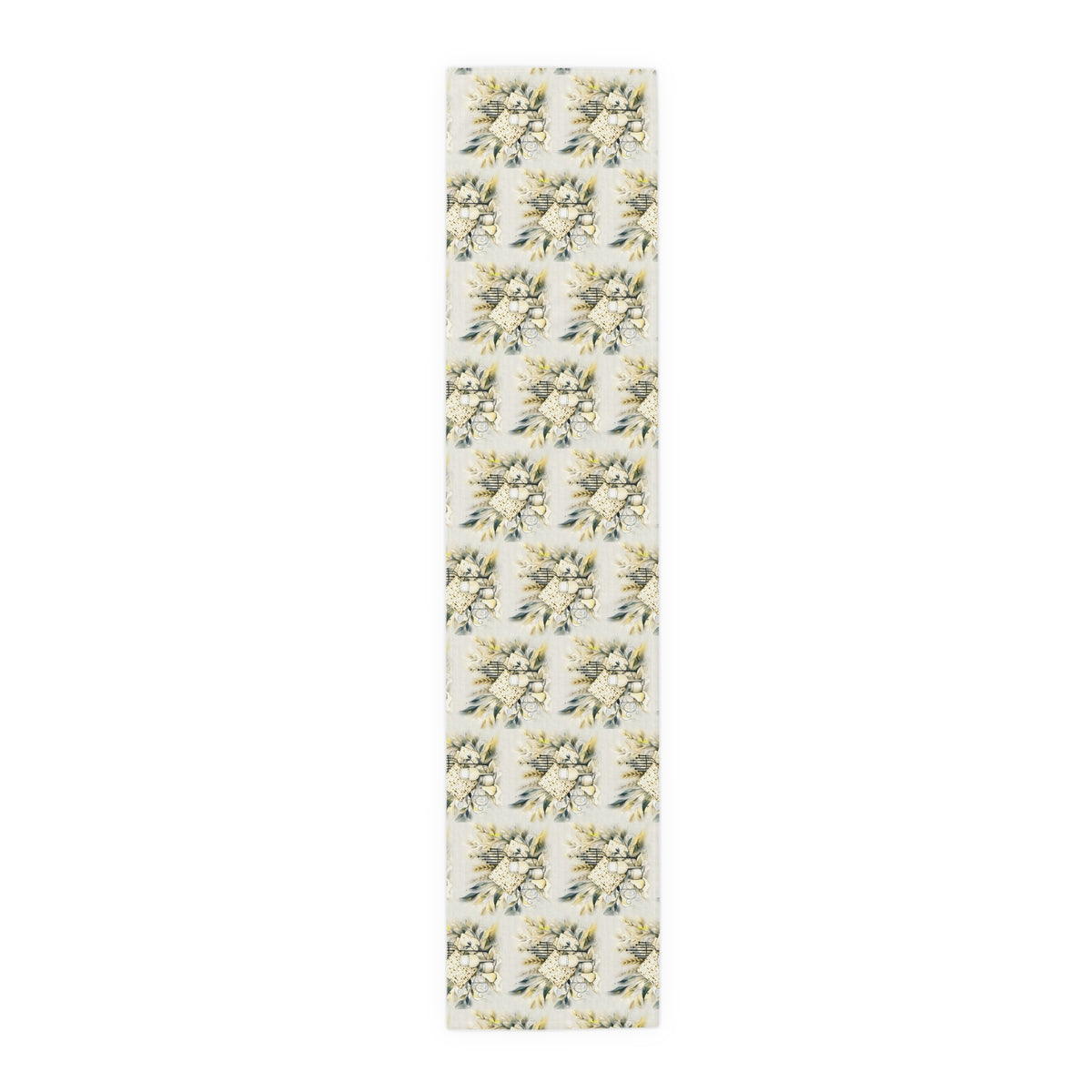 Passover Seder table runner folded fabric view