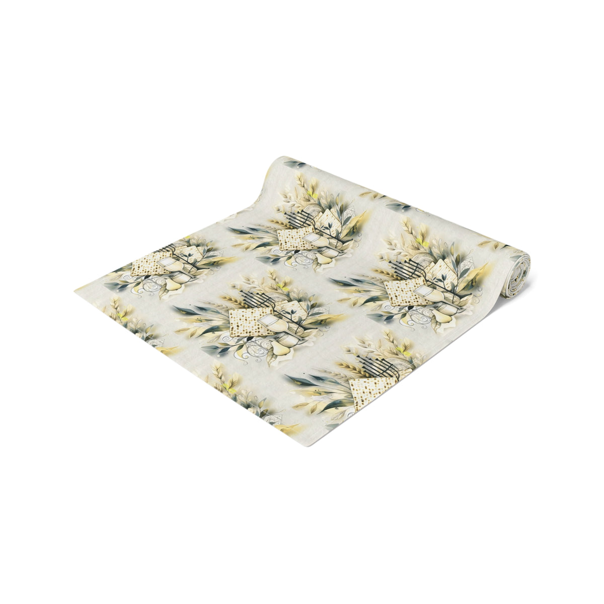 Passover Seder table runner close floral pattern