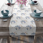 Passover Star of David table runner fabric close-up