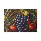 Seven Species cutting board stained-glass mosaic look