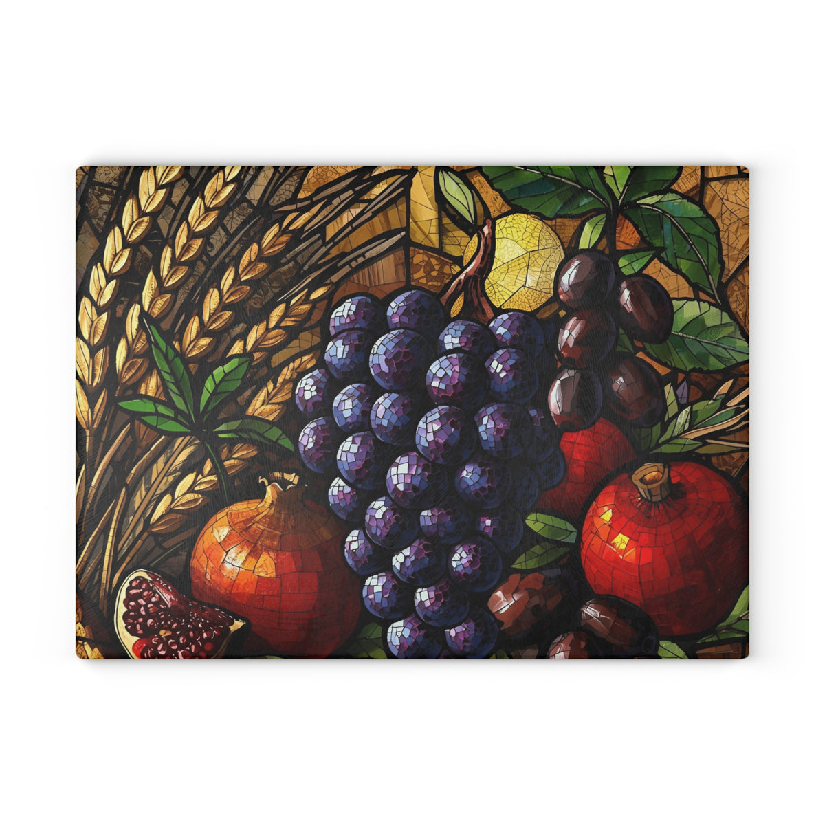 Seven Species cutting board size comparison mockup