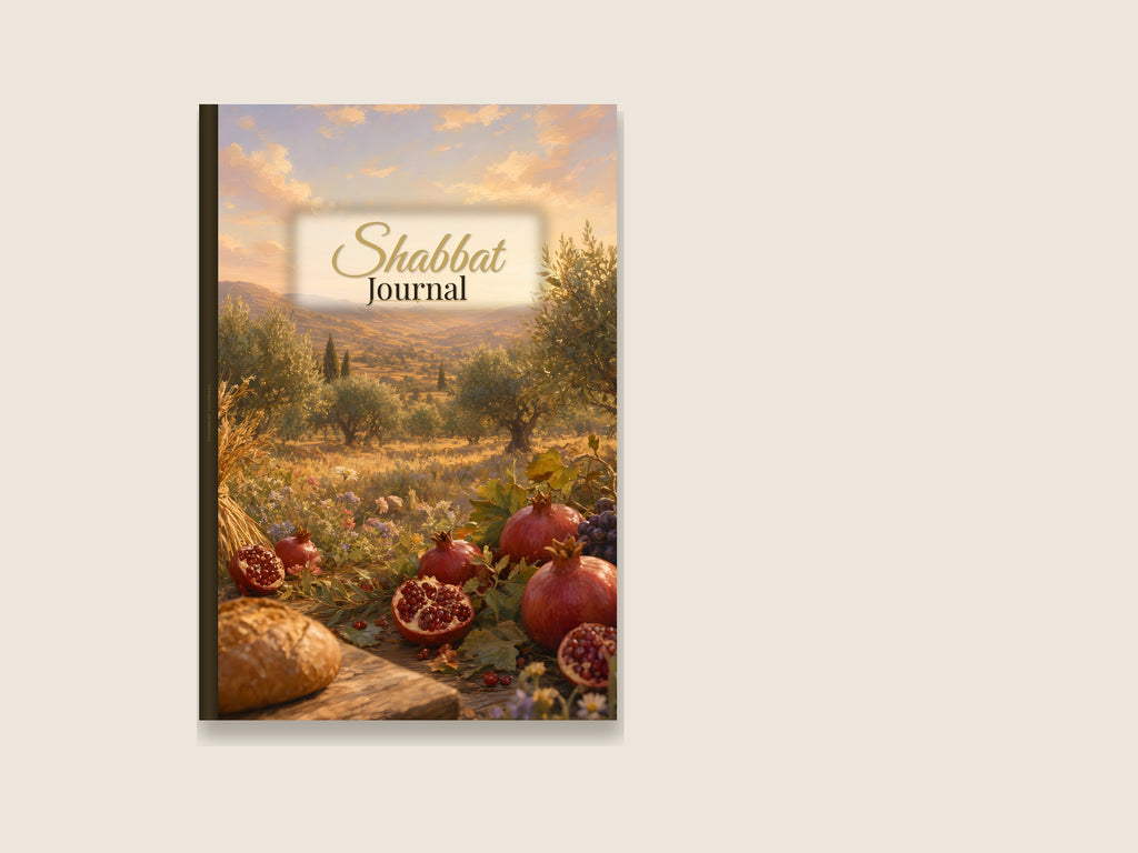 Shabbat Journal hardcover wrap design side view