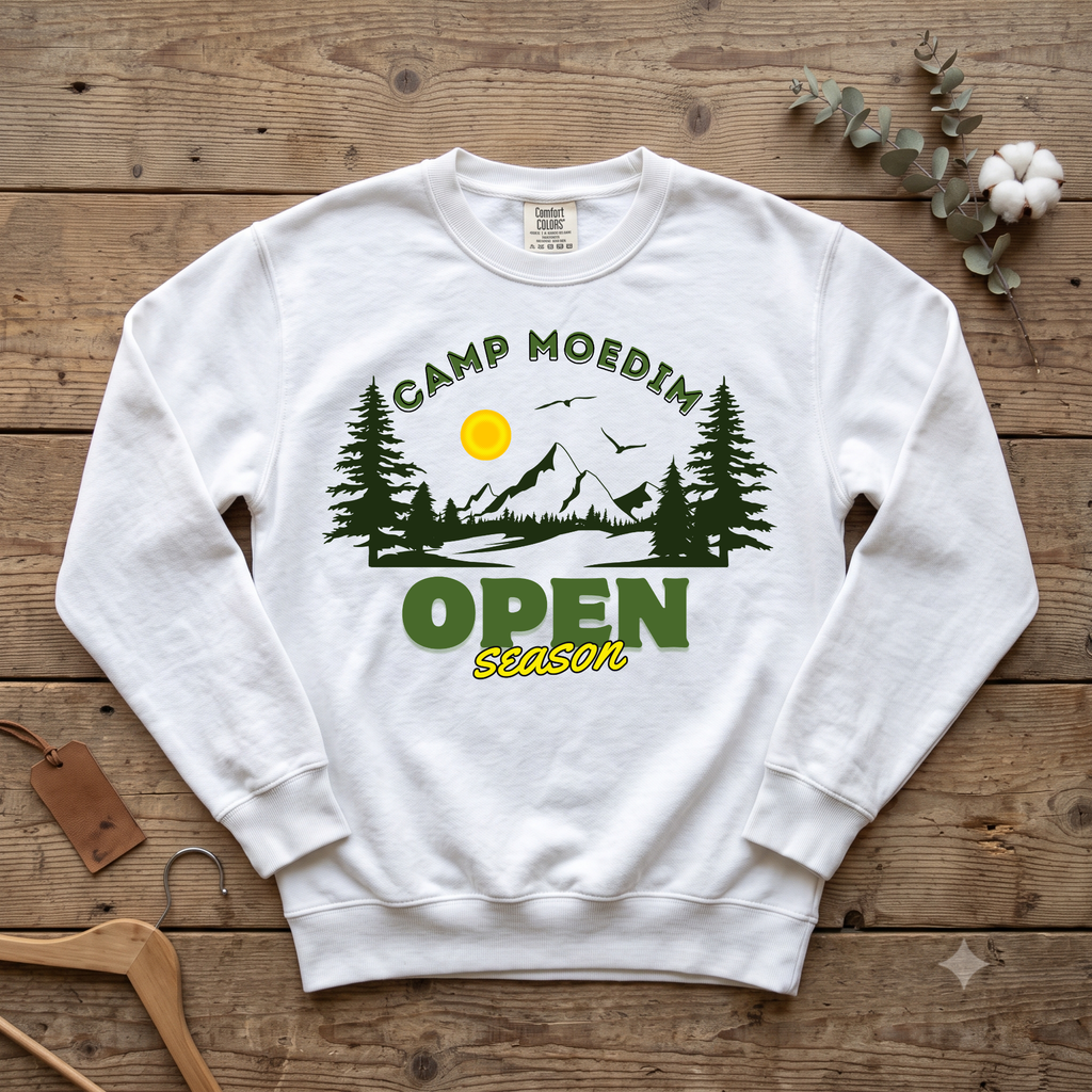 Camp Moedim Open Season Sukkot Sweatshirt