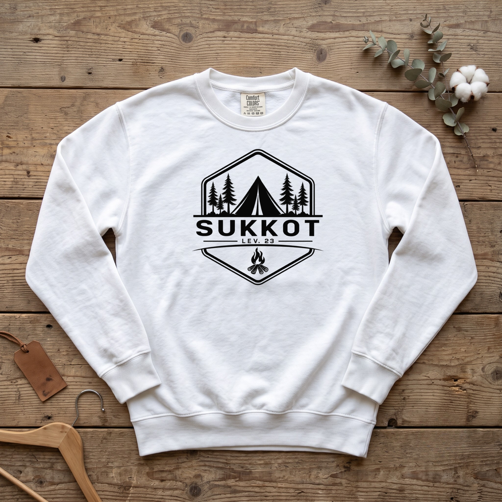 Sukkot Camp Badge Sweatshirt | Biblical Feast of Tabernacles Crewneck