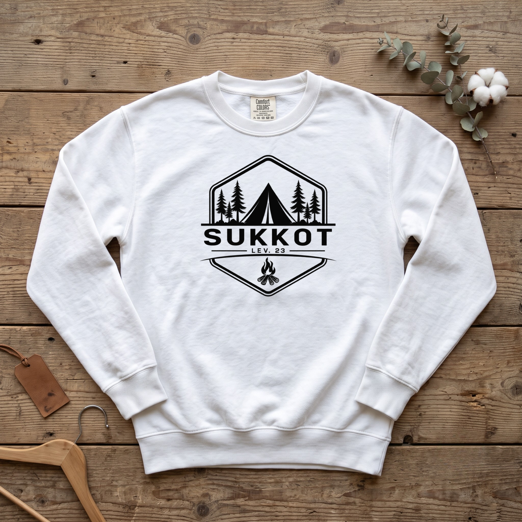 Sukkot Camp Badge Sweatshirt | Biblical Feast of Tabernacles Crewneck